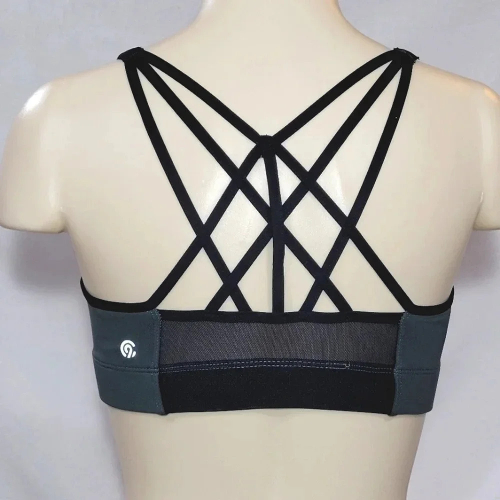 SMALL Champion N9688 Strappy‎ Cami Wire Free Sports Bra Army Green NWT